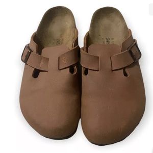 Birkenstock Betula Boston Black Birko-Flor Mule Slip-on Clogs Size 38